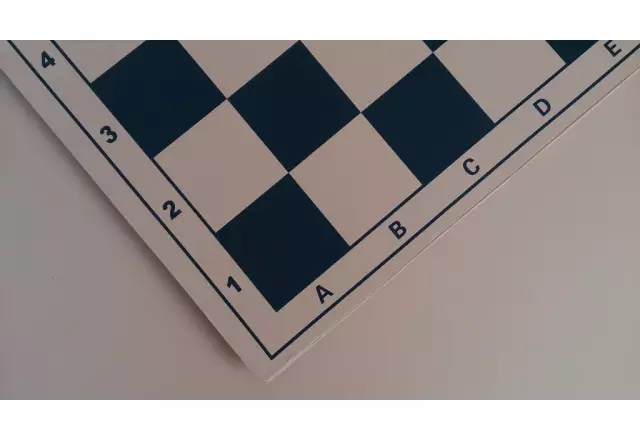 Vinyl Vintage Folding Chess Board 20"(51cm) BLUE
